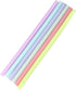 Reusable Silicone Straw, 6 Pcs Colorful Washable Food Grade Silicone Straw with Straw Cleaner