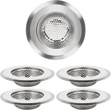 Kitchen Sink Strainer 5 Pcs, 4.5 Inch/11.5cm Stainless Steel Sink Drain Strainer Kit Food Catcher for Kitchen Sink
