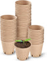 100PCS 8CM Seed Starter Pots, Seed Starter Kit, Transplant Seedlings Pots, Organic Biodegradable Pots for Plant Starters, Seedlings, Saplings, Flowers, Vegetables, with Bonus 100 Plastic Plant Markers