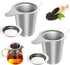 2 Pack Tea Infuser Stainless Steel Mesh Strainer, Tea Strainer Steeper Filter with Double Handles for Hanging on Teapots, Mugs, Cups to Steep Loose Leaf Tea and Coffee, Large Capacity (Silver)