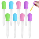 8 Pcs Silicone Liquid Droppers, 5ML Plastic Eye Dropper Pipettes for Science Experiments Gummy Making Kitchen Candy Oil