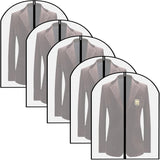 Garment Bag Suit Bag, 5 Pack Coat Cover Clothes Storage Bags Garment Dust Cover Bags with Zipper for Coat Suits Dresses Costumes Uniforms (40 x 24in, L)
