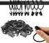 18 Pcs Curtain Rings with Clips, Drapes Rings 1.26 inch, Rustproof Metal Curtain Rings for Holding Curtains Rod Set and Drapes