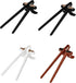 4Pcs Finger Chopsticks, Snack Chopsticks for Gamers Snack Clips Gamepad Accessories Mobile Game Accessories (Black, Brown, White)