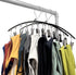 Legging Organizer for Closet, 2 Pack Metal Yoga Pants Hangers 10 Clips Holds 20 Leggings, Space Saving Hanging Closet Organizer Rubber Coated for Organizers and Storage (Black)