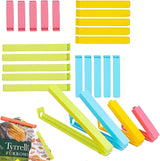 Plastic Food Bag Sealing Clip, 20 PCS Reusable Food Sealing Clips Colorful Snack Sealing Clip Bag Clips for Food Storage(2.4/3.5/5.1/7.1in)