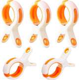 5 Pcs Beach Towel Clips for Beach Chairs, Plastic Towel Pegs Towel Holder, Windproof Clothes Pins Outdoor Laundry Clamps