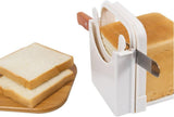 Foldable & Adjustable Bread Slicer Guide for Homemade Toast Cutter Sandwich Maker Loaf Cutter Machine With Cutting Guide (White)