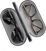 [2 in 1] Dual Glasses Case Hard Shell Eyeglass Case Protective for 2 Eyeglasses (Not Suitable for Sunglasses)
