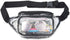 Clear Fanny Pack Stadium Approved, Waterproof Transparent Waist Bag, Clear Purse Adjustable Belt Bag for Travel, Beach, Events, Concerts Bag, Black, AB9285