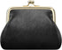 Coin Purse, Small PU Leather Change Purse, Coin Wallet with Clasp, Car Change Holder Pouch for Woman Men Kids Girls, Black