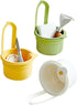 Kitchen Sink Strainer Basket, Self Cleaning Sink Food Waste Catcher, Faucet Hanging, Press Automatic Dumping Kitchen Draining Basket, Waste Rack Trash Catcher for Leftovers (Green+White+Yellow)
