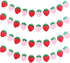 4Pcs Strawberry Party Banner,Berry First Birthday Decor, Pink & Red Hanging Garland for Shower, Strawberry Themed Party Favors & Supplies