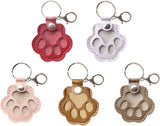 Dog Hair Keepsake Keychain, Dog Fur Storage Keychain, Cat Paw Shaped Keychains,For Bag Purse Paw Charm Key Holder