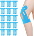 15pcs Precut Kinesiology Tape for Knees, Breathable & Waterproof Pre Cut Sport Tape Running Accessories Elastic Muscle Athletic Physio Kinetic Sticker Strips for Knee Stability and Muscle Support
