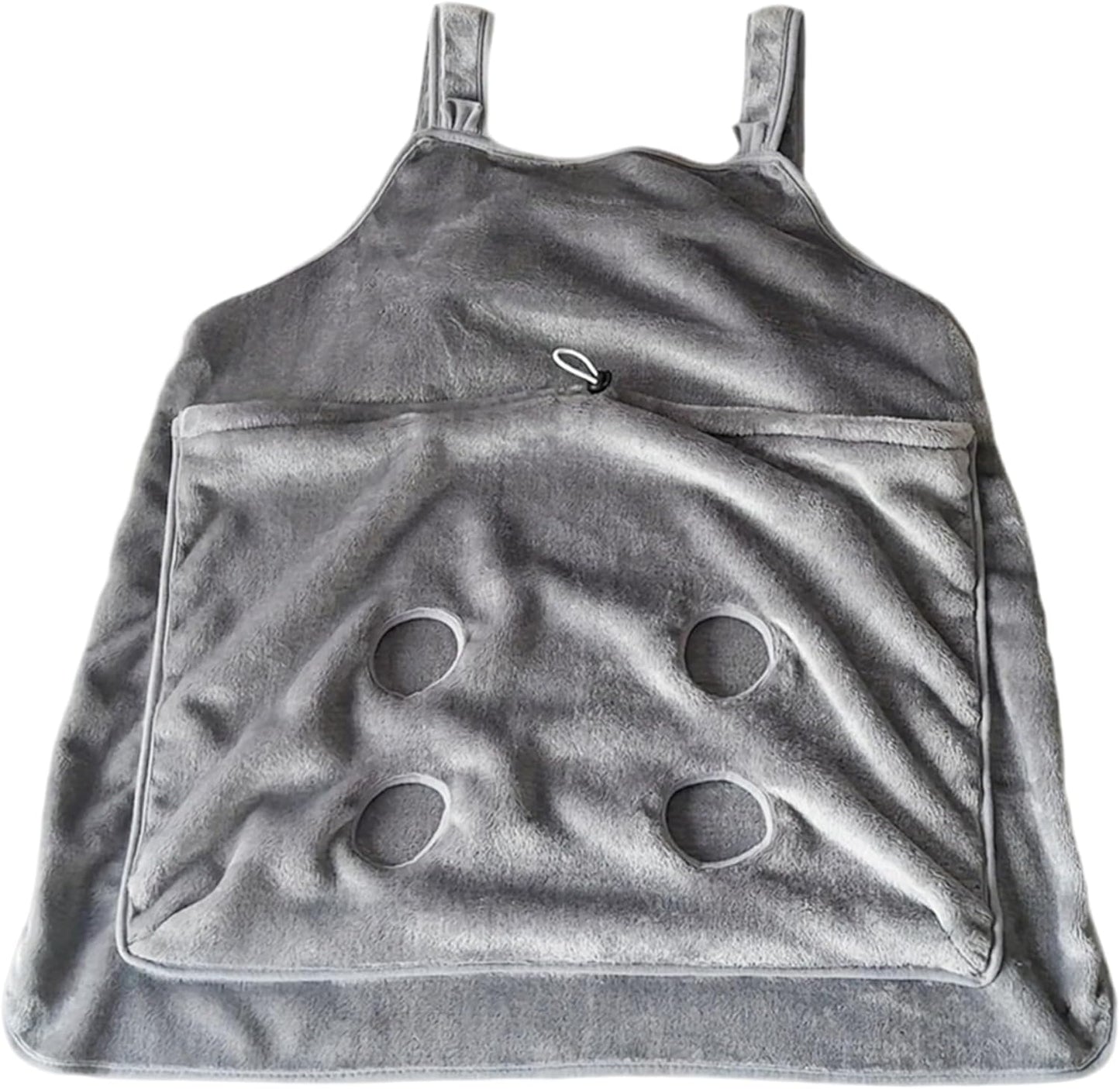 Cat Sling Soft Flannel Cat Apron with Claws Holes Multifunctional Adjustable Pet Carrier for Nail Cutting Cozy Sleeping Petting