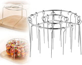 Air Fryer Barbecue Grill Vertical Barbecue Kebab, 24 Skewer Air Fryer Rack Round, 6 Inch Air Fryers Skewer Stand, With 24 Skewers, Multifunctional Grill for Cooking Kebabs (12 skewer)