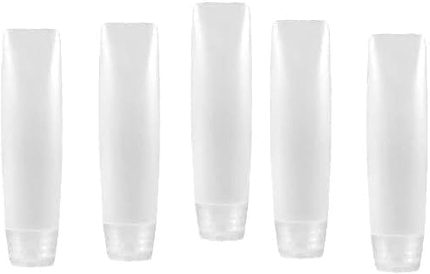 5-Pack 1oz Travel Bottles Leak Proof - Refillable Clear Toiletry Containers for Shampoo, Lotion & Cosmetics, Empty Squeeze Tubes with Twist Cap, TSA Approved Portable Dispensers