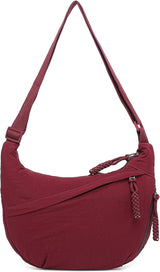 Crescent Bag for Women Men Nylon Crossbody Bags Multi-Pocket Sling Bag Roomy Hobo Bags Moon Bag Slouchy Dumpling Bag