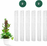 6 Pcs 24 Inch Plastic Moss Pole for Plants Monstera, Stackable for Indoor Work with Sphagnum Support Structure to Help Plants Grow Upwar
