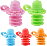 5 Pcs Silicone Bottle Spout Spill Proof Water Bottle Sippy Top Food-Grade Silicone Water Cap Portable Topper for Toddlers Kids and Adults Protects Kids Mouth...