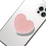 Heart-Shaped Phone Grip and Stand, Collapsible Expandable Design, Pink