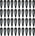 40 Pack Black 2 Inch Barrettes Women Metal Snap Hair Clips Accessories