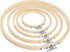 5 PCS Embroidery Hoops Round Bamboo Embroidery Hoop Circle Embroidery Frame Wood Hoop Cross Stitch Hoop Adjustable Sewing Rings Hoop for Embroidery Cross Stitching Crafts（4-8inch）