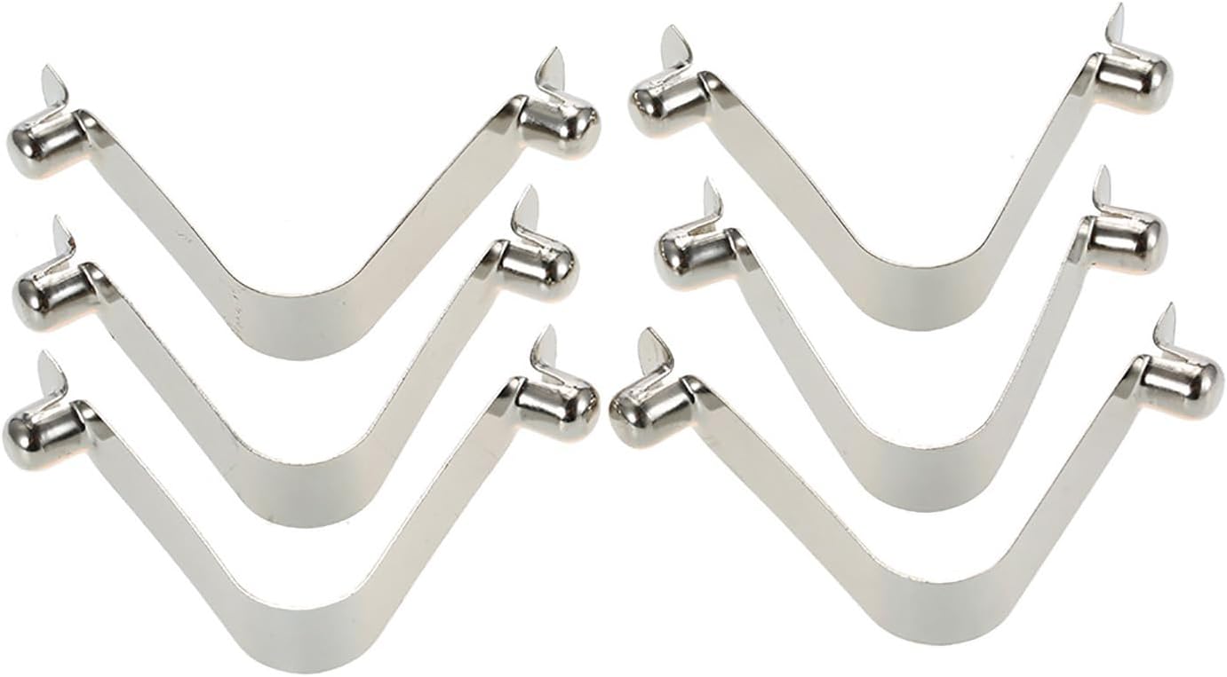 6pcs Steel Spring Clips for Round and Square Tubes with Single Pin Buttons