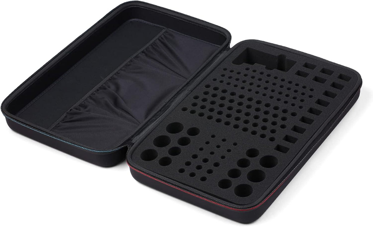 Black EVA Battery Organizer Case with Zipper - Holds 146 Batteries (6D 8C 13 9V 61AA 58AAA) - 42x26.5x9.5cm