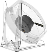 3D Hologram Fan 11cm LED Holographic Projector Advertising Machine Portable Desktop Naked-Eye Stereo Display Built-in Speaker (Transparent)