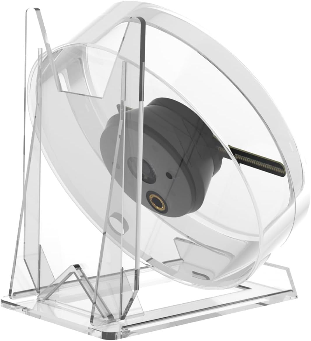 3D Hologram Fan 11cm LED Holographic Projector Advertising Machine Portable Desktop Naked-Eye Stereo Display Built-in Speaker (Transparent)