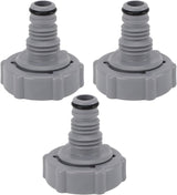 P6H1419-Compatible 40mm Plastic Pool Drain Valve with 32mm Inner Connector - Leak-Proof Design, Easy Installation, for Swimming Pools & Spas (Pack of 3)
