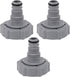 P6H1419-Compatible 40mm Plastic Pool Drain Valve with 32mm Inner Connector - Leak-Proof Design, Easy Installation, for Swimming Pools & Spas (Pack of 3)