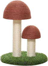 Mushroom Cat Scratching Post with Natural Sisal, Simulation Lawn Cat Climbing Shelf, Multifunctional Cat Toys Scratching Board for Play and Rest, Cat Furniture Protector
