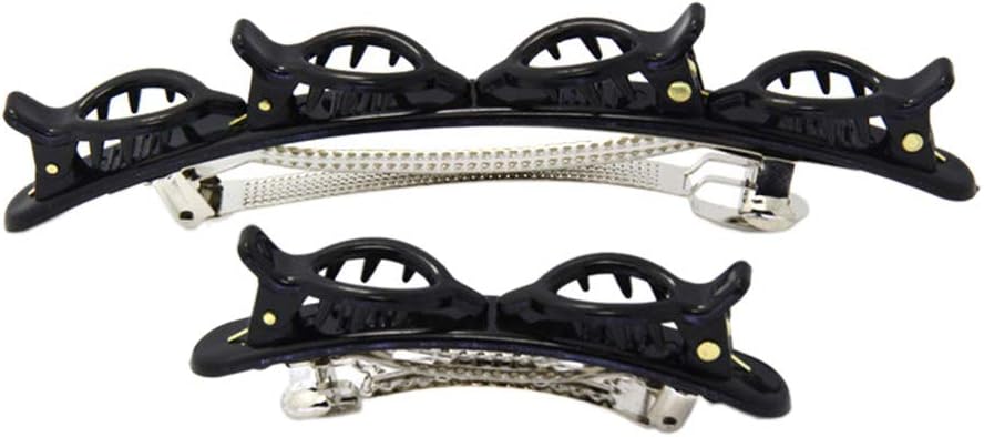 Bangs Hairpin Headband Unisex Hairband Men Women Sports Hair Band Hoop Bangs Hairstyle Hairpins 3# 2PCS Black spring clip