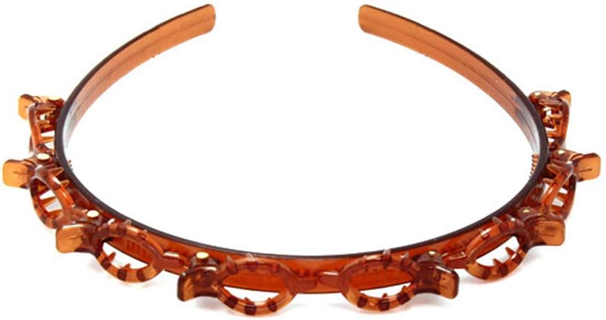 Bangs Hairpin Headband Unisex Hairband Men Women Sports Hair Band Hoop Bangs Hairstyle Hairpins 1#Brown hoop clip