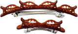 Bangs Hairpin Headband Unisex Hairband Men Women Sports Hair Band Hoop Bangs Hairstyle Hairpins 4# 2PCS Brown spring clip
