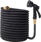 75FT Expandable Garden Hose with 8 Spraying Modes, Shut-Off Valve, Handy Water Pipe for Watering Garden and Washing Car, Expandable Water Hose Tool for Home Use