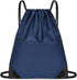 Drawstring Backpack Bag Waterproof Oxford Cloth Draw String Back Sack with Zip Pocket for Sports Traveling Outdoor