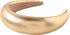 Leather Sponge Headband, Thickened Wide Edge Headband (Gold)
