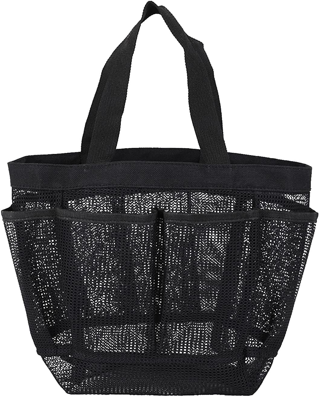 Quick Dry Mesh Tote Bag with 7 Pockets, Hanging Bath Organizer for College Dorm, Gym, and Travel
