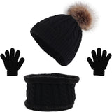 Soft Plush Winter Accessory with Hat, and Scarf in Multiple Colors