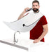 Polyester Fiber Beard Apron with Suction Cups and Storage Pouch, White or Black Option