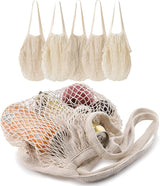 Cotton String Shopping Bags Reusable Washable Grocery Mesh Organizer Net