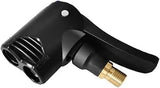 Black Bike Pump Adapter Presta Valve Adapter Dual Head Bike Track Pump Tyre Air Pump Valve Adapter Pump Connector Head Tires Tubes Accessories