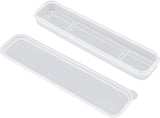 Portable Flatware Box Travel Tableware Storage Case, Simple Tableware Storage Box Case for Cutlery Kit (White)