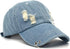 Unisex Ripped Distressed Denim Ring Baseball Cap Hip Hop Vintage Dad Hat Adjustable