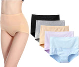 5-Pack Women's High Waist Tummy Control Panties Cotton Underwear No Muffin Top