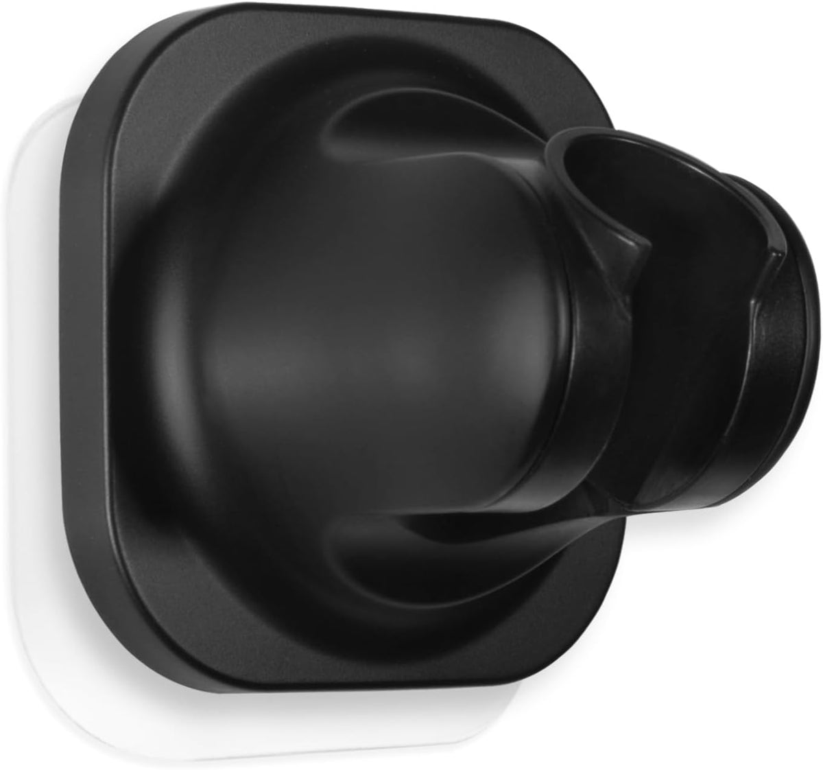 Hand held Shower Head Holder-4 Degree Adjustable-Adhesive Base Install in a Breeze with Screw Alternative to Fit All Surfaces. RV Camper Shower Wand Holder. (Matte Black)